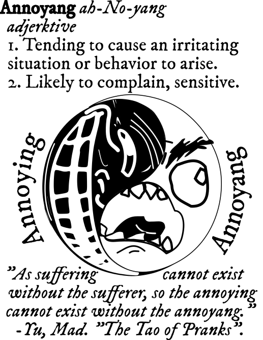 ying yang symbol with troll/ billious faces