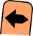 angular orange back arrow page marker tab