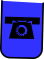 angular indigo rotary telephone page marker pointer