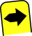 angular yellow forward arrow page marker tab