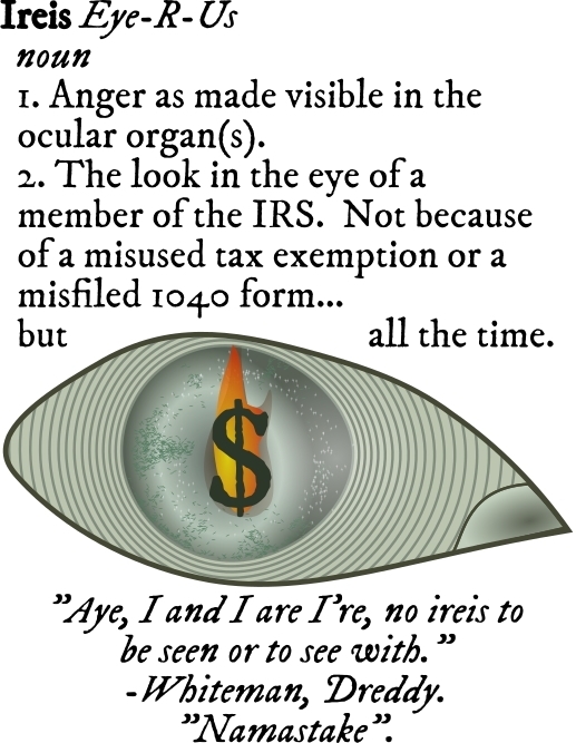 dollar bill eye with flaming dollar sign