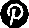 Angular pinterest sharp P black logo