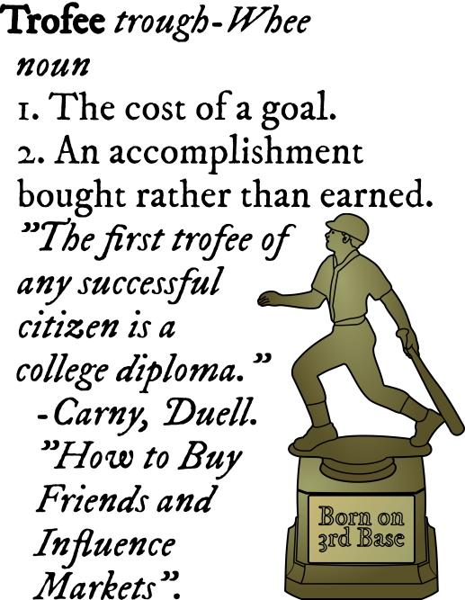 baseball trophy born on third base