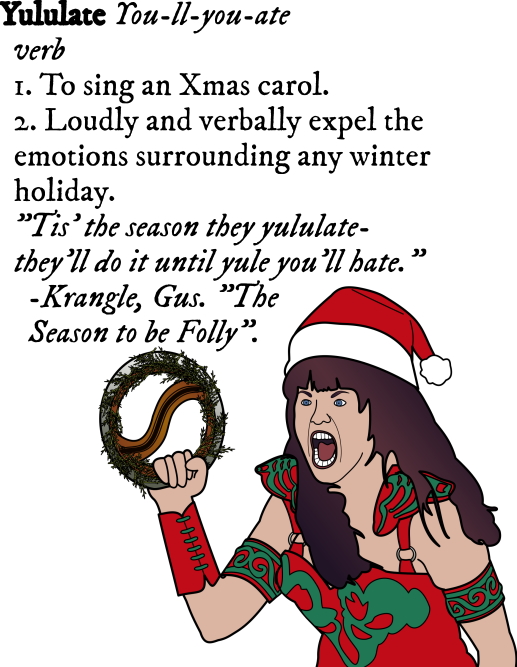 warrior princess scream sings holding chakram wreath