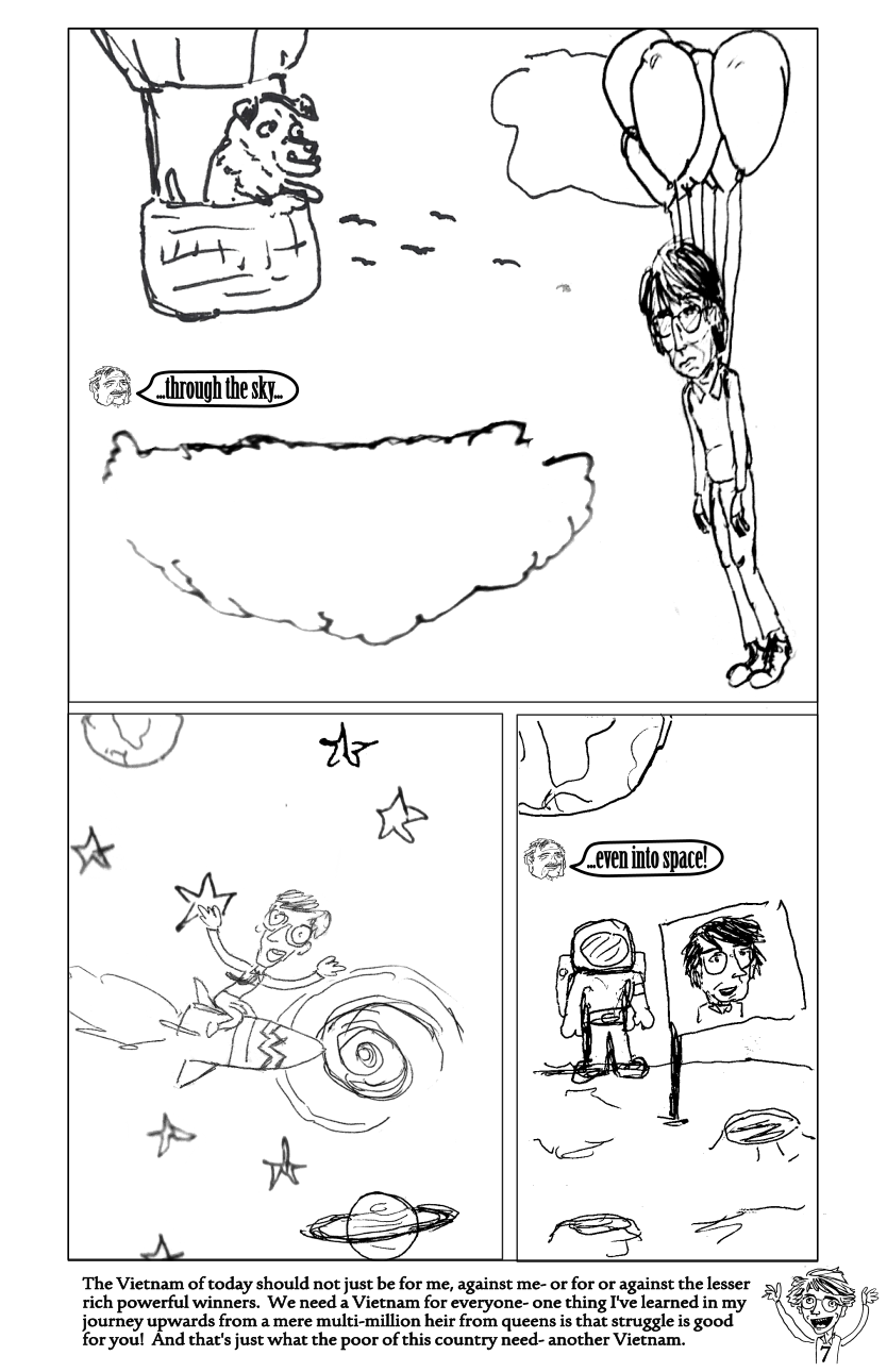 Zilla continues his journey through the air and into space